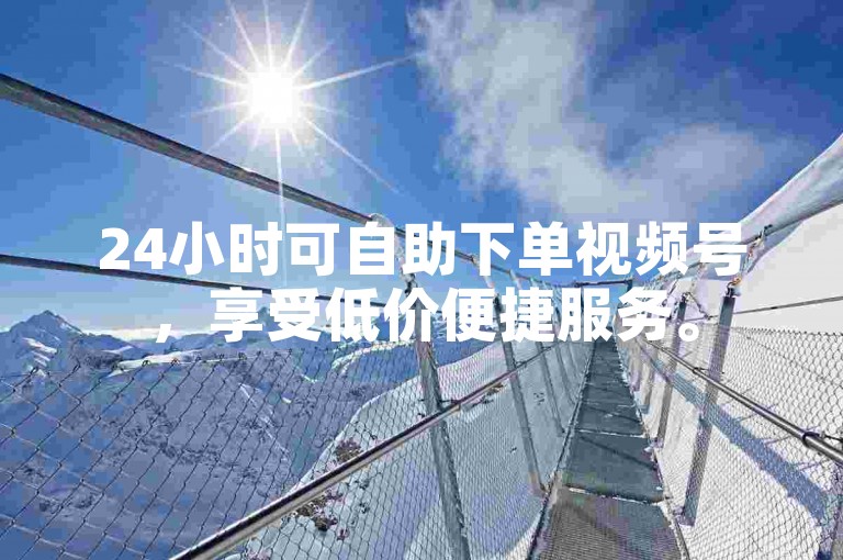 24小时可自助下单视频号，享受低价便捷服务。