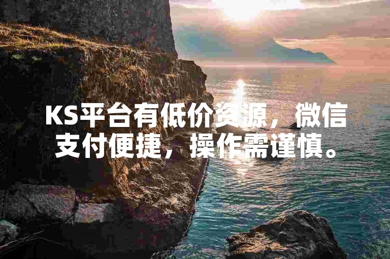 KS平台有低价资源，微信支付便捷，操作需谨慎。