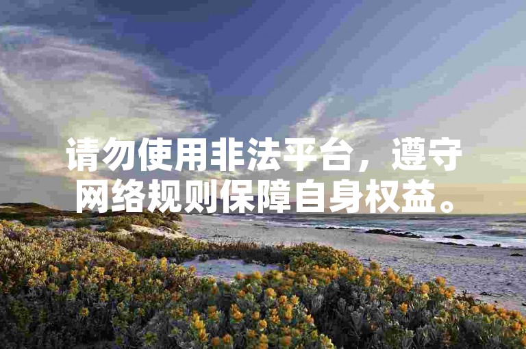 请勿使用非法平台，遵守网络规则保障自身权益。