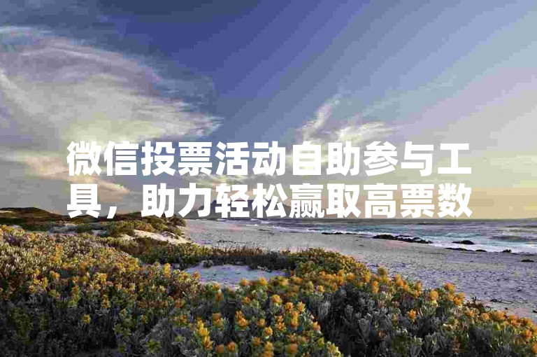 微信投票活动自助参与工具，助力轻松赢取高票数