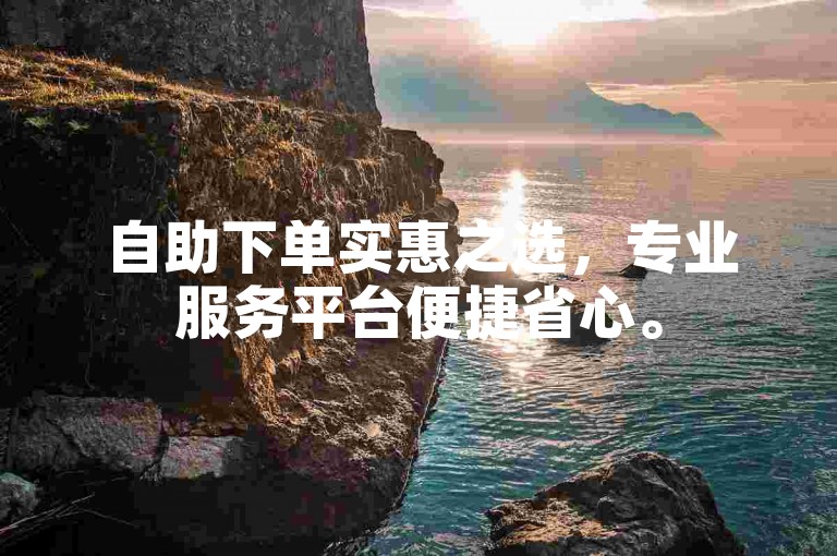 自助下单实惠之选，专业服务平台便捷省心。