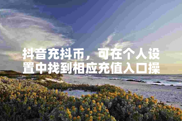 抖音充抖币，可在个人设置中找到相应充值入口操作。
