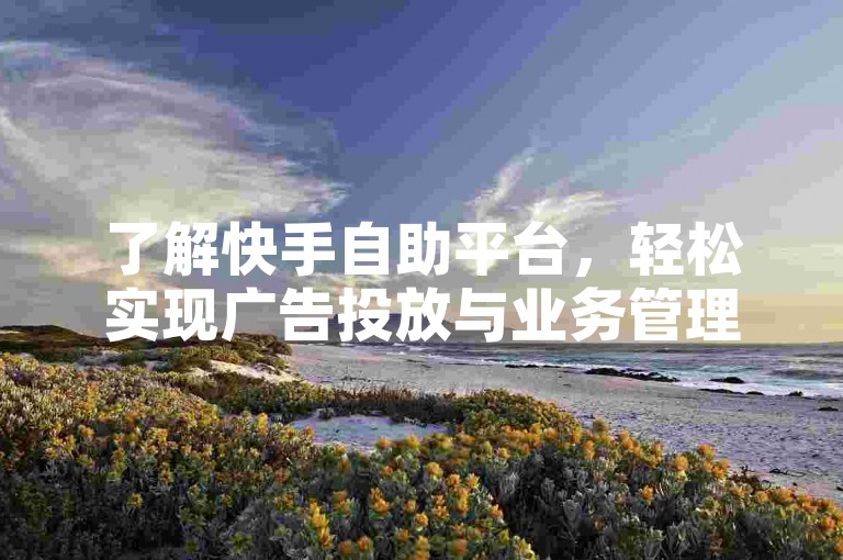 了解快手自助平台，轻松实现广告投放与业务管理。