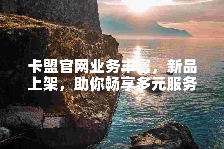 卡盟官网业务丰富，新品上架，助你畅享多元服务体验。