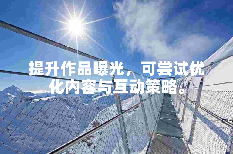 提升作品曝光，可尝试优化内容与互动策略。