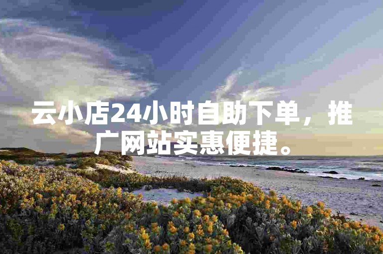 云小店24小时自助下单，推广网站实惠便捷。