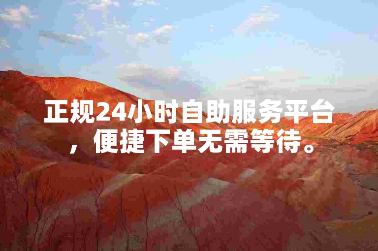 正规24小时自助服务平台，便捷下单无需等待。