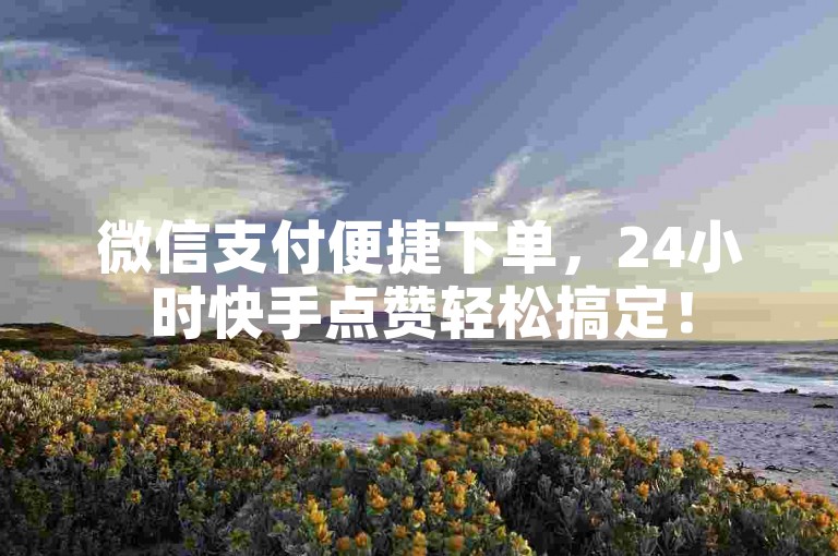 微信支付便捷下单，24小时快手点赞轻松搞定！