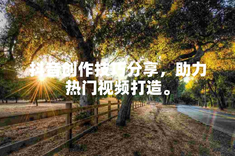 抖音创作技巧分享，助力热门视频打造。