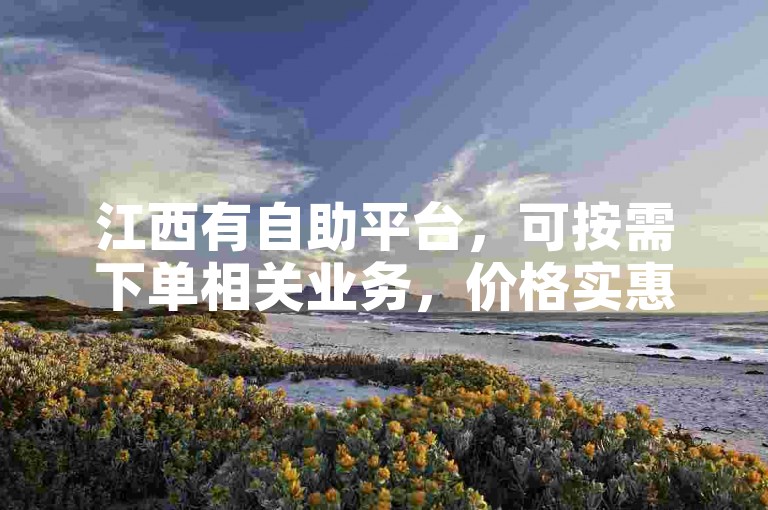 江西有自助平台，可按需下单相关业务，价格实惠。