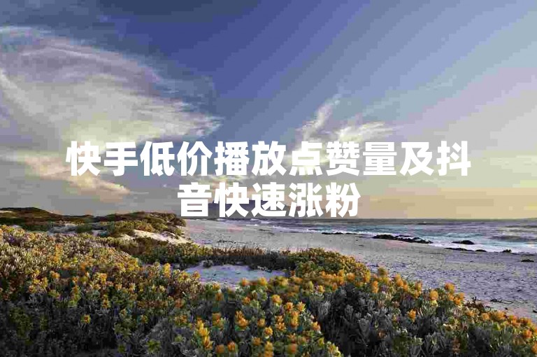 快手低价播放点赞量及抖音快速涨粉500方法详解。