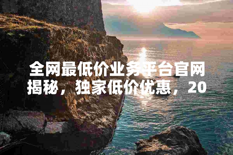全网最低价业务平台官网揭秘，独家低价优惠，2025必学！