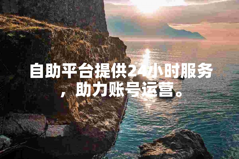 自助平台提供24小时服务，助力账号运营。