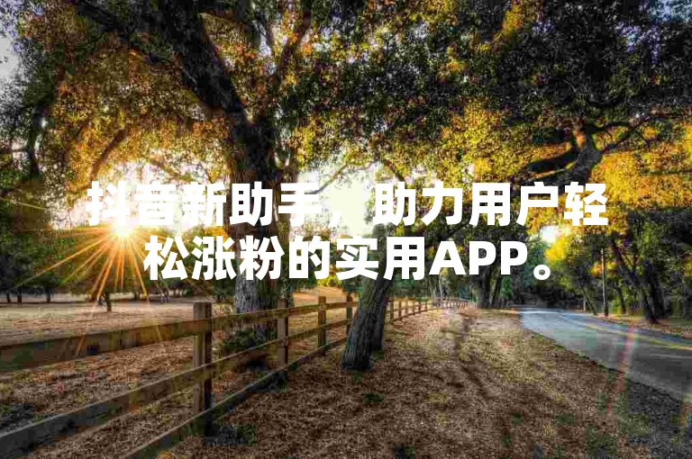 抖音新助手，助力用户轻松涨粉的实用APP。