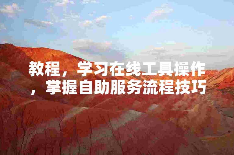 教程，学习在线工具操作，掌握自助服务流程技巧。