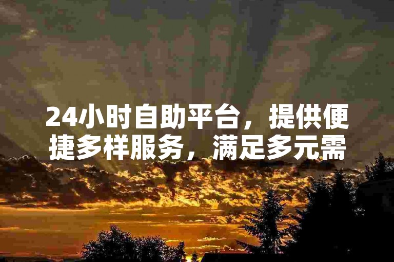 24小时自助平台，提供便捷多样服务，满足多元需求。
