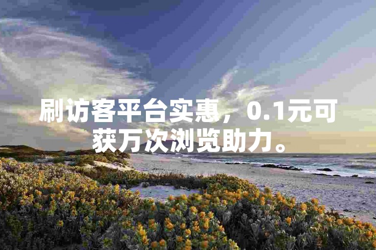 刷访客平台实惠，0.1元可获万次浏览助力。