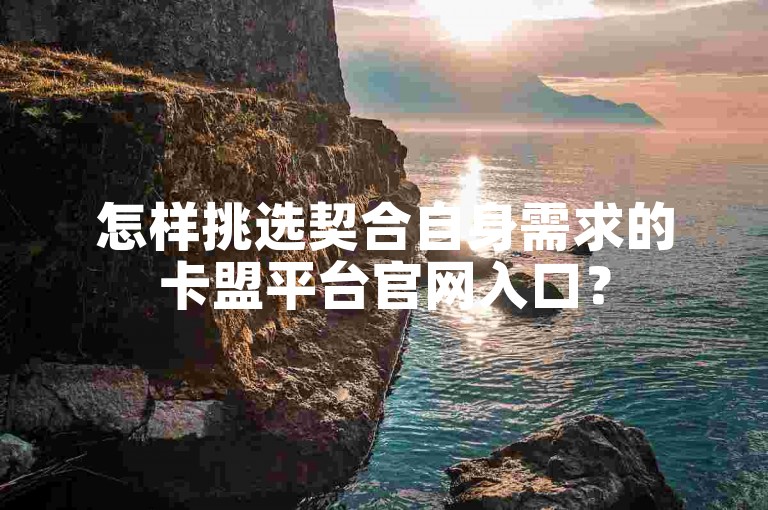 怎样挑选契合自身需求的卡盟平台官网入口？