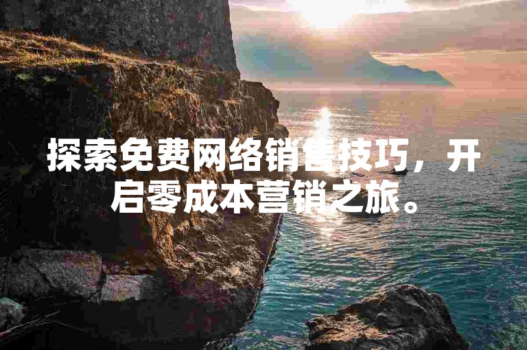 探索免费网络销售技巧，开启零成本营销之旅。