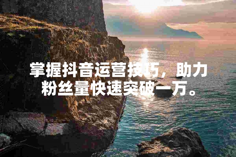 掌握抖音运营技巧，助力粉丝量快速突破一万。