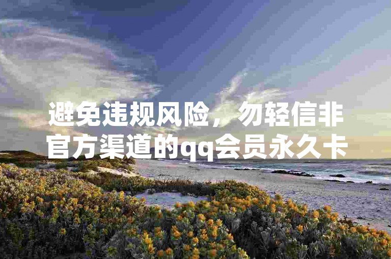避免违规风险，勿轻信非官方渠道的qq会员永久卡盟自助下单服务。