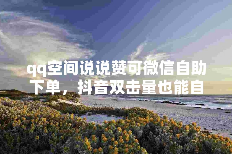 qq空间说说赞可微信自助下单，抖音双击量也能自助选购。