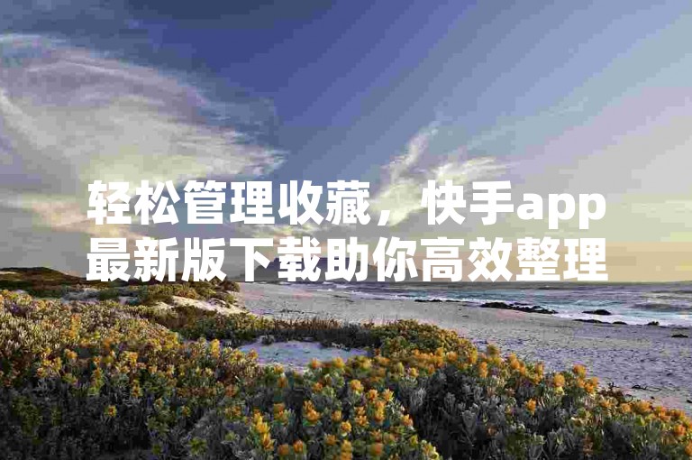 轻松管理收藏，快手app最新版下载助你高效整理。