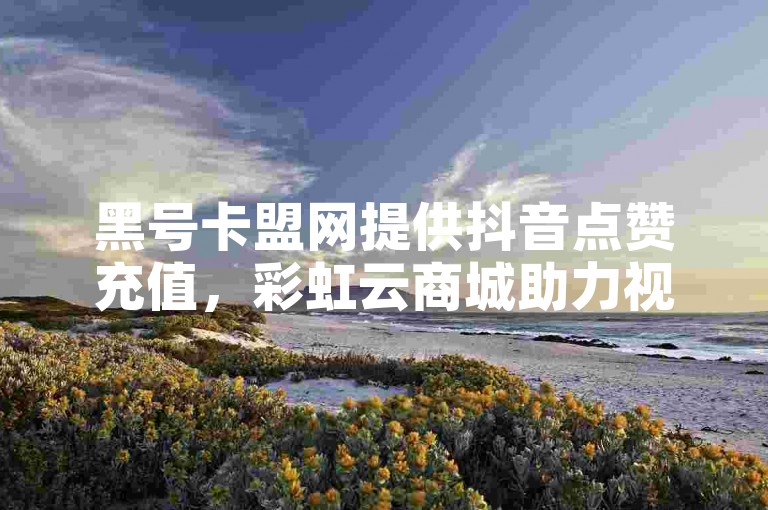黑号卡盟网提供抖音点赞充值，彩虹云商城助力视频号业务下单。