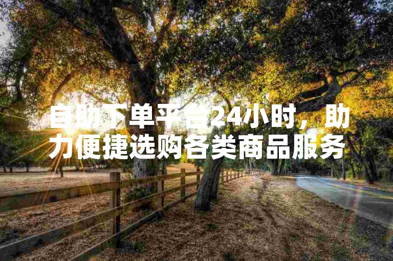 自助下单平台24小时，助力便捷选购各类商品服务。