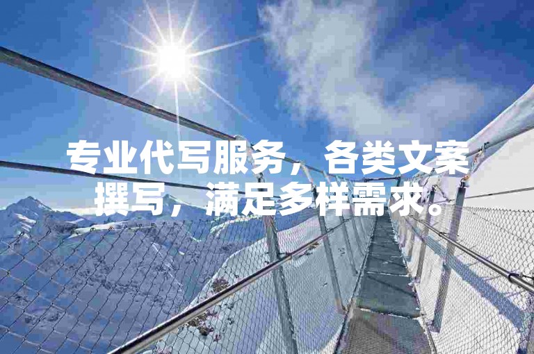 专业代写服务，各类文案撰写，满足多样需求。