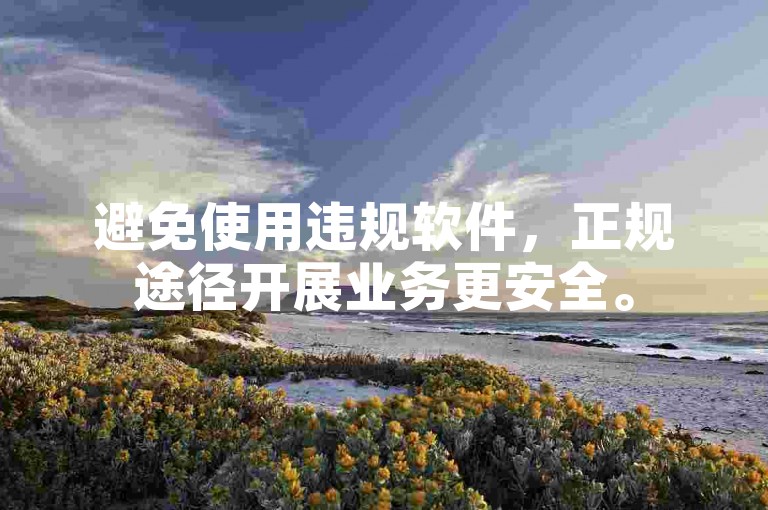 避免使用违规软件，正规途径开展业务更安全。