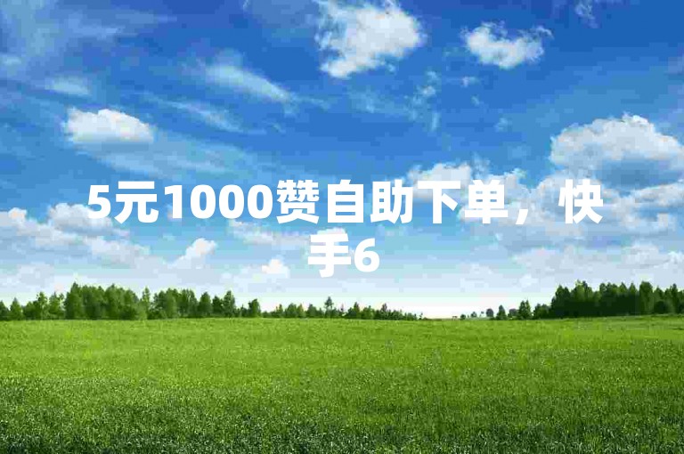 5元1000赞自助下单，快手6516交易网，助力快速提升作品热度。