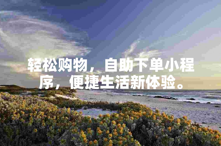轻松购物，自助下单小程序，便捷生活新体验。