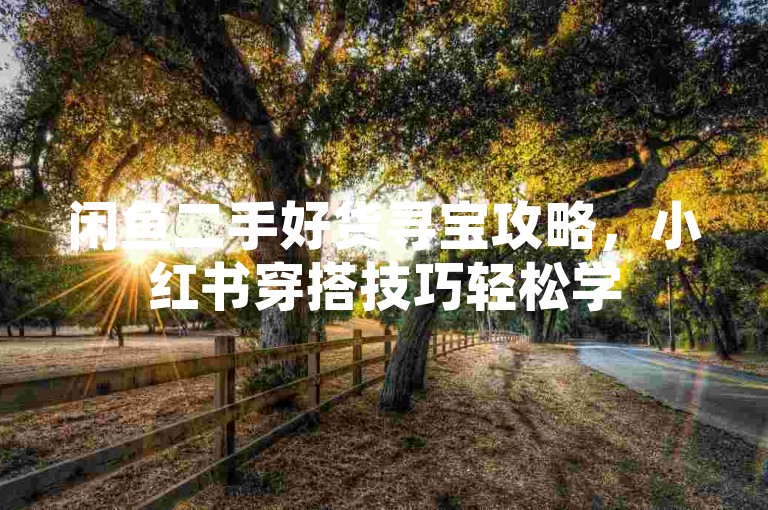 闲鱼二手好货寻宝攻略，小红书穿搭技巧轻松学
