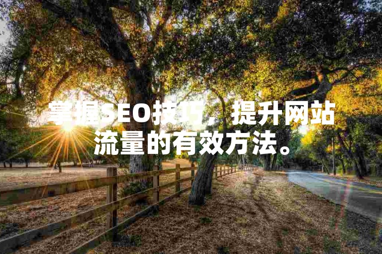 掌握SEO技巧，提升网站流量的有效方法。