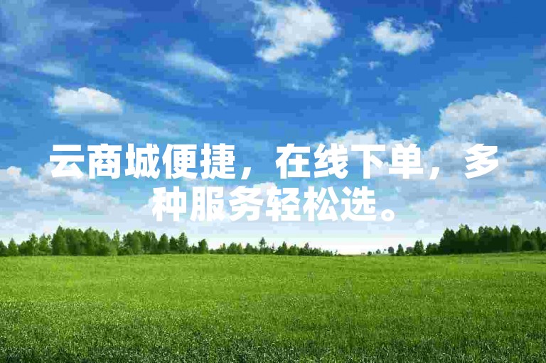 云商城便捷，在线下单，多种服务轻松选。