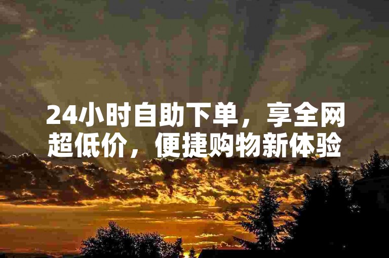 24小时自助下单，享全网超低价，便捷购物新体验。