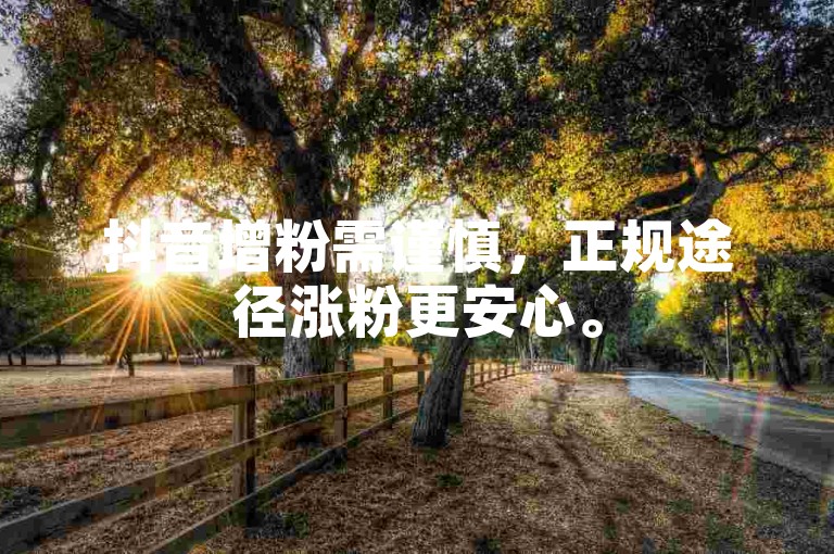 抖音增粉需谨慎，正规途径涨粉更安心。