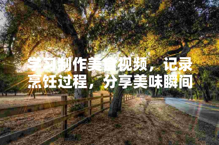 学习制作美食视频，记录烹饪过程，分享美味瞬间。