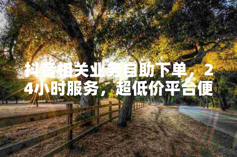 抖音相关业务自助下单，24小时服务，超低价平台便捷体验。