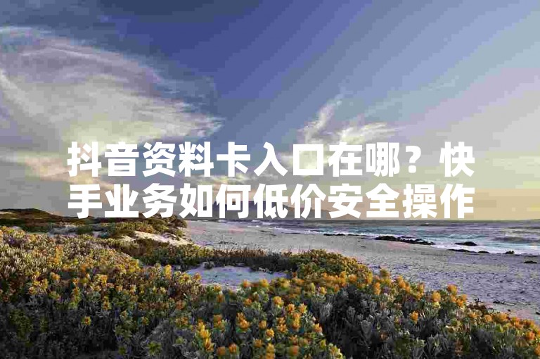 抖音资料卡入口在哪？快手业务如何低价安全操作？