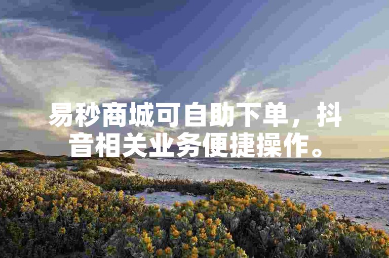 易秒商城可自助下单，抖音相关业务便捷操作。