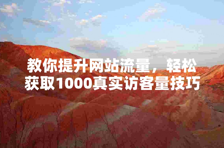 教你提升网站流量，轻松获取1000真实访客量技巧。