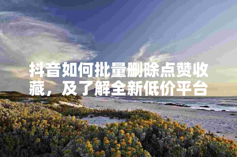 抖音如何批量删除点赞收藏，及了解全新低价平台！