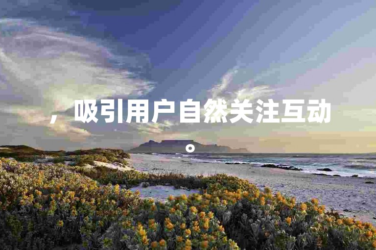 ，吸引用户自然关注互动。