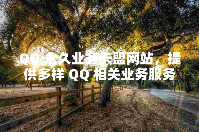 QQ 永久业务卡盟网站，提供多样 QQ 相关业务服务。