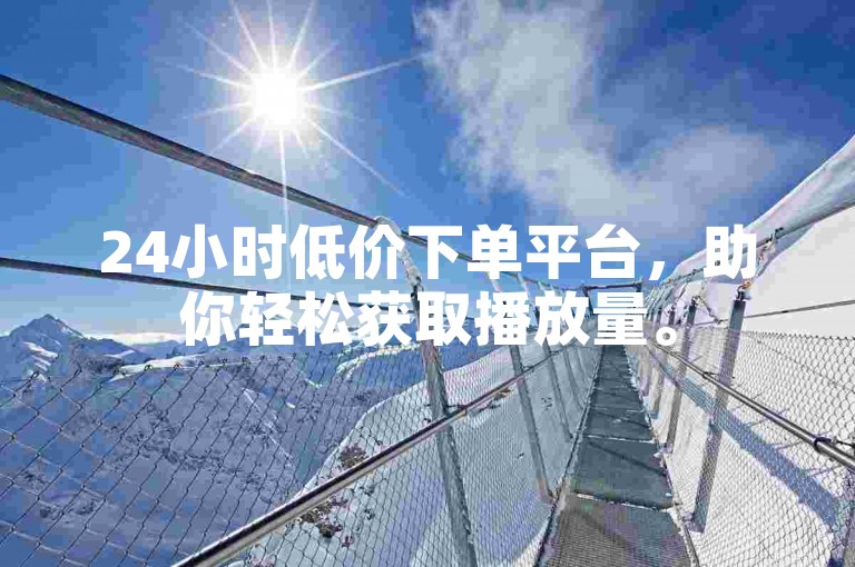 24小时低价下单平台，助你轻松获取播放量。