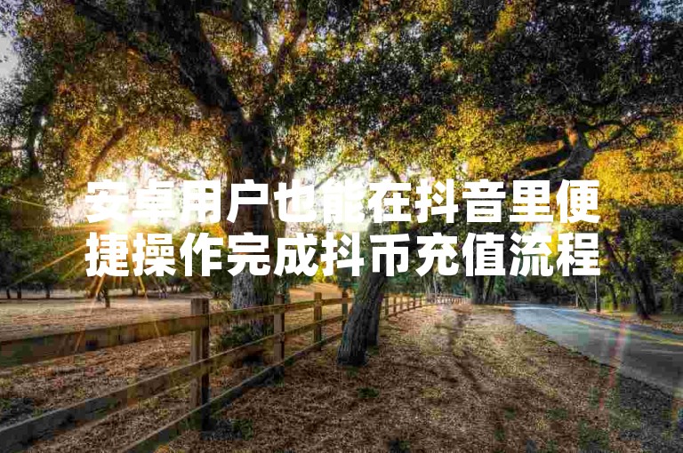 安卓用户也能在抖音里便捷操作完成抖币充值流程。