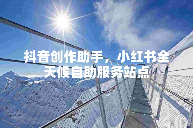 抖音创作助手，小红书全天候自助服务站点