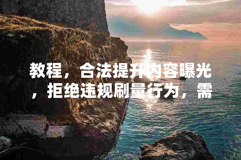 教程，合法提升内容曝光，拒绝违规刷量行为，需强调的是，通过所谓ks赞自助下单平台dy涨业务这类非官方正规途径去操作属于违规行为，不仅违反平台规则，还可能涉及诈骗等风险，导致账号受限甚至被封禁，应依靠优质内容创作、合规运营来吸引真实流量与关注，实现账号健康长远发展。